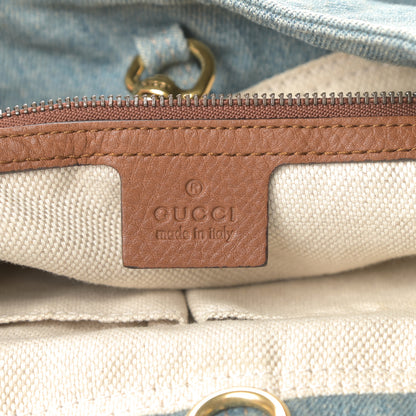 Gucci Denim Medium Soho Chain Shoulder Bag Blue 6 of 13