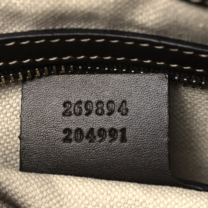 Gucci Monogram Web Mayfair Top Handle Satchel Dark Brown 7 of 11