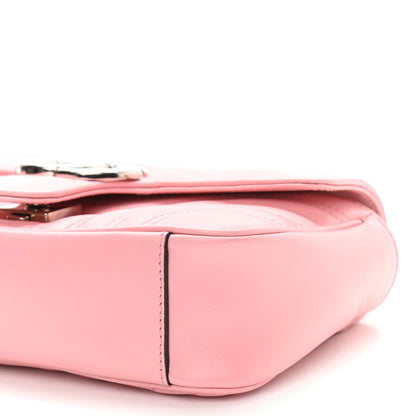 Gucci Calfskin Matelasse Mini GG Marmont Shoulder Bag Wild Rose 10 of 11
