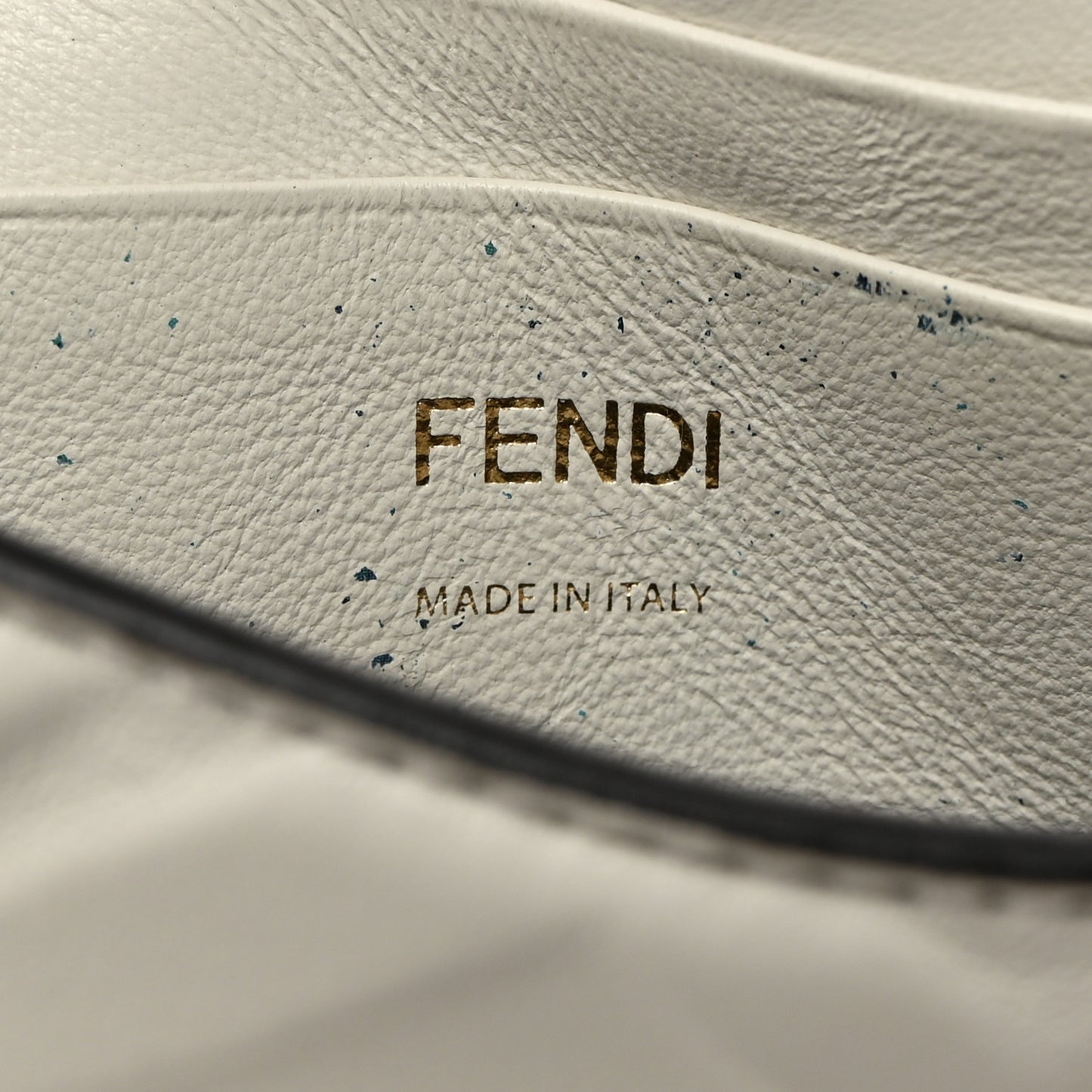 Nappa FF 1974 Embossed Mini Baguette White
