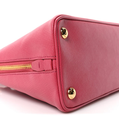 Prada Saffiano Lux Small Promenade Tote Peonia 12 of 13