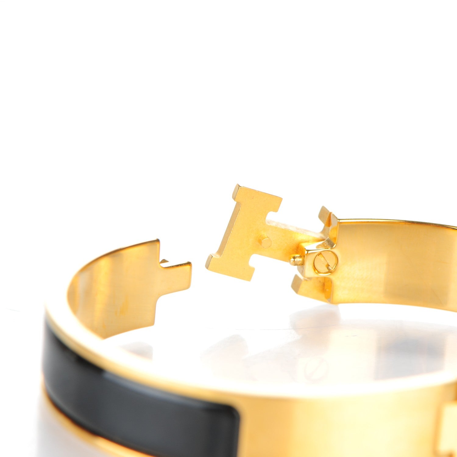 Hermes Enamel Narrow Clic Clac H Bracelet PM Black 5 of 5