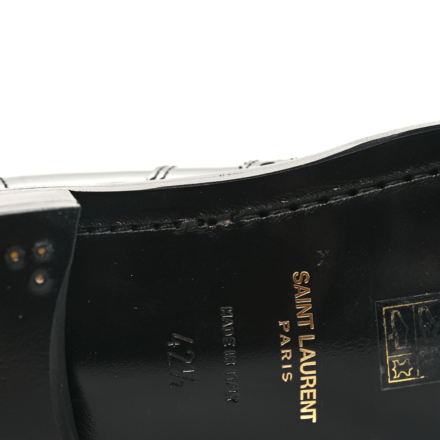 Saint Laurent Calfskin Army 20 Mens Chelsea Boots 42.5 Black 9 of 9