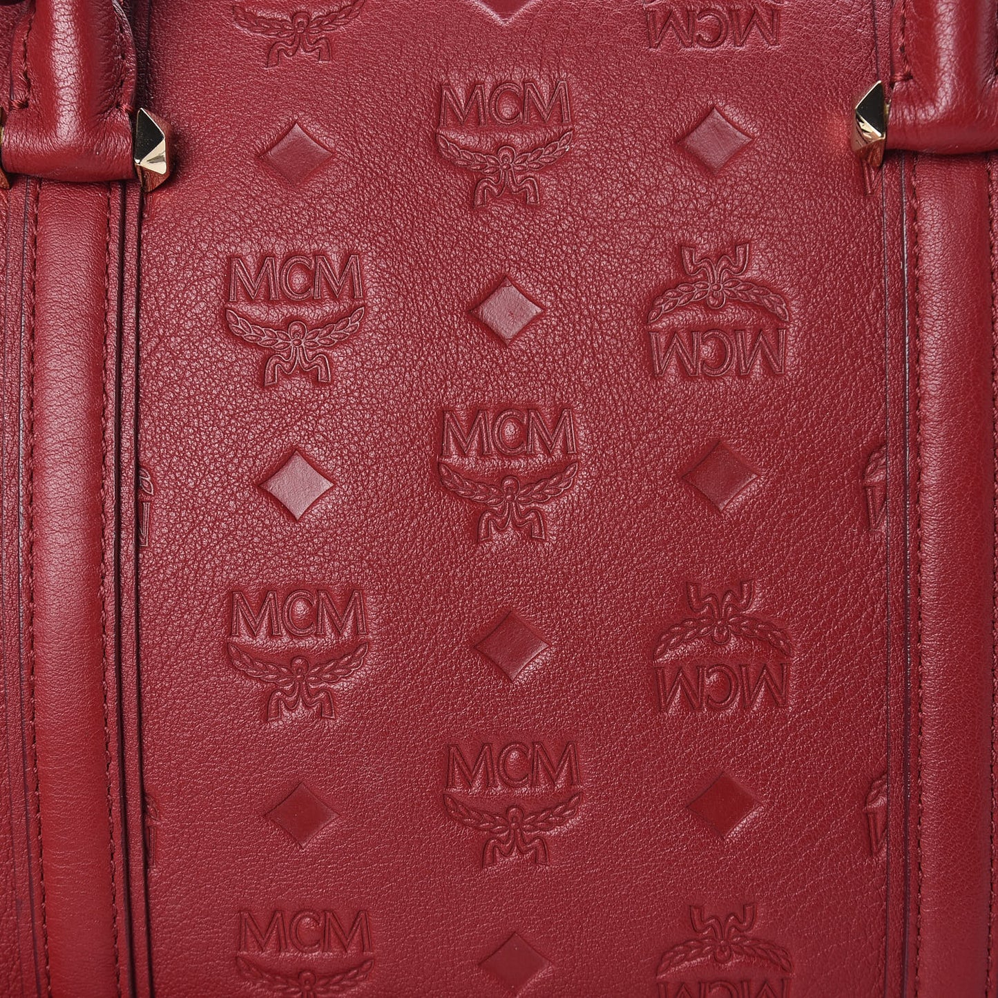 Calfskin Ottomar Monogram Boston Bag Red