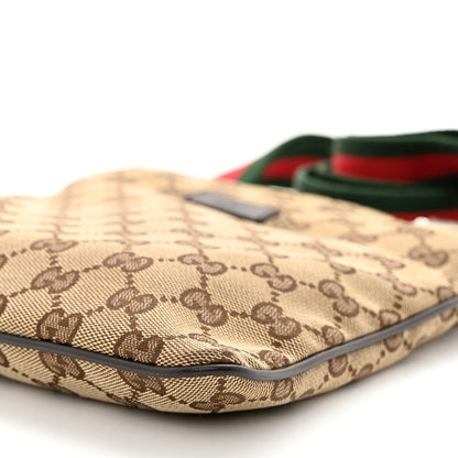 Gucci Monogram Web Small Flat Messenger Bag Brown 10 of 10