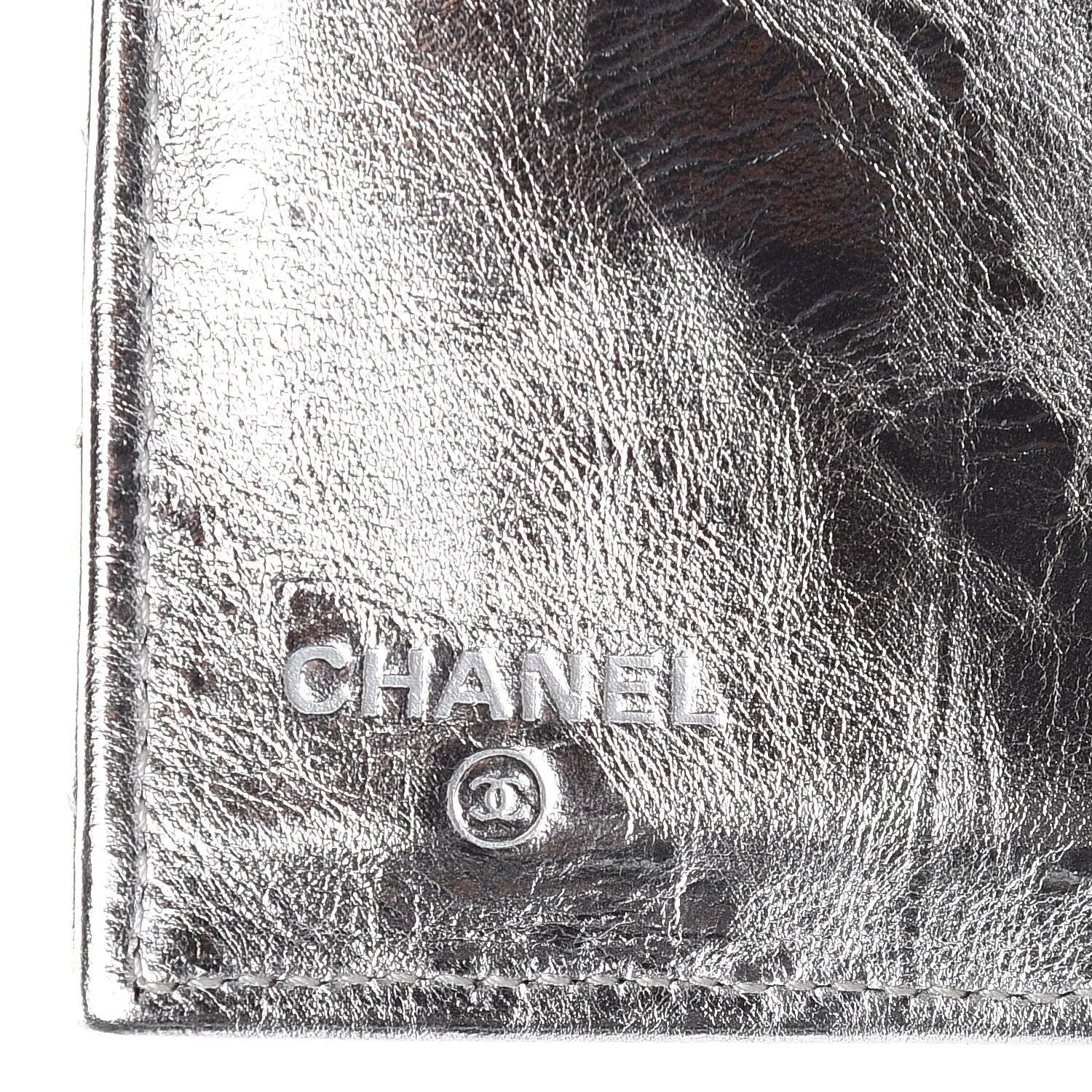 Chanel Metallic Aged Calfskin Quilted Reissue Long Flap Wallet Light Silver 6 of 8