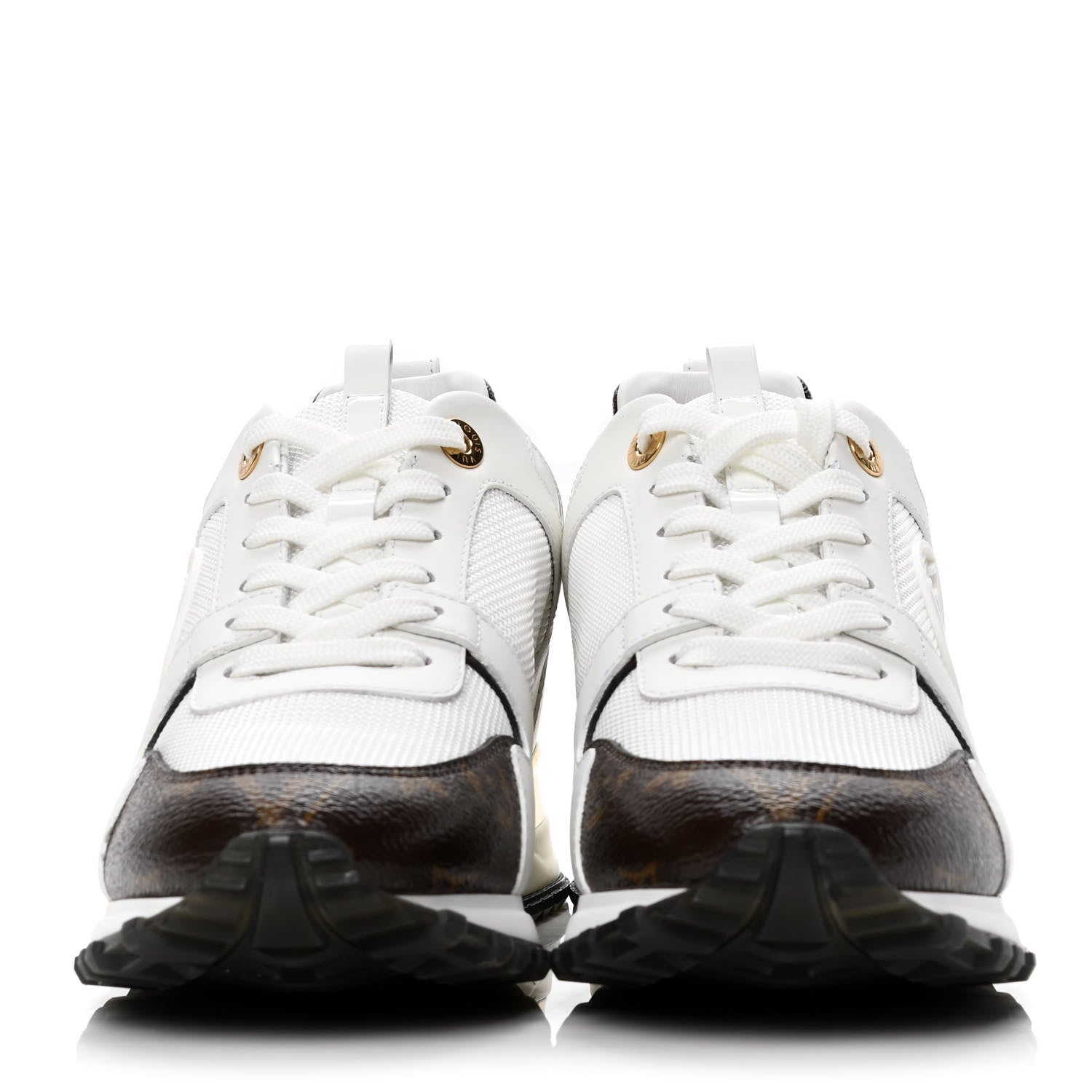 Louis Vuitton Calfskin Monogram Run Away Sneakers 38 White 2 of 4