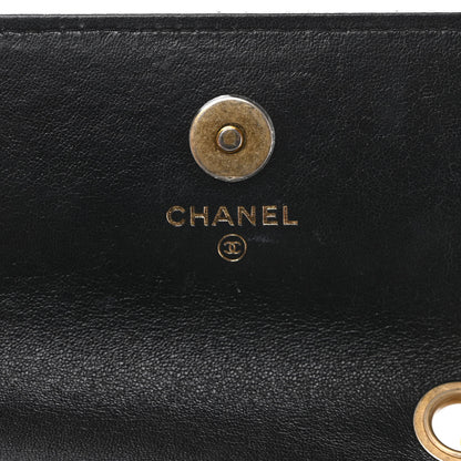 Chanel Lambskin Quilted Dynasty Flap Phone Holder With Chain Black 6 of 11