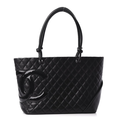 Chanel Calfskin Quilted Large Cambon Tote Black 1 of 9