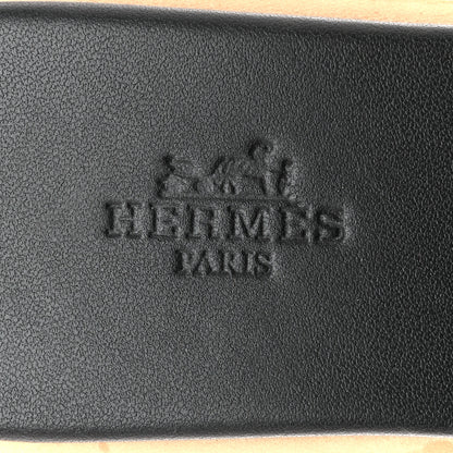 Hermes Calfskin Cork Eze 30 Sandals 37 Black 7 of 10