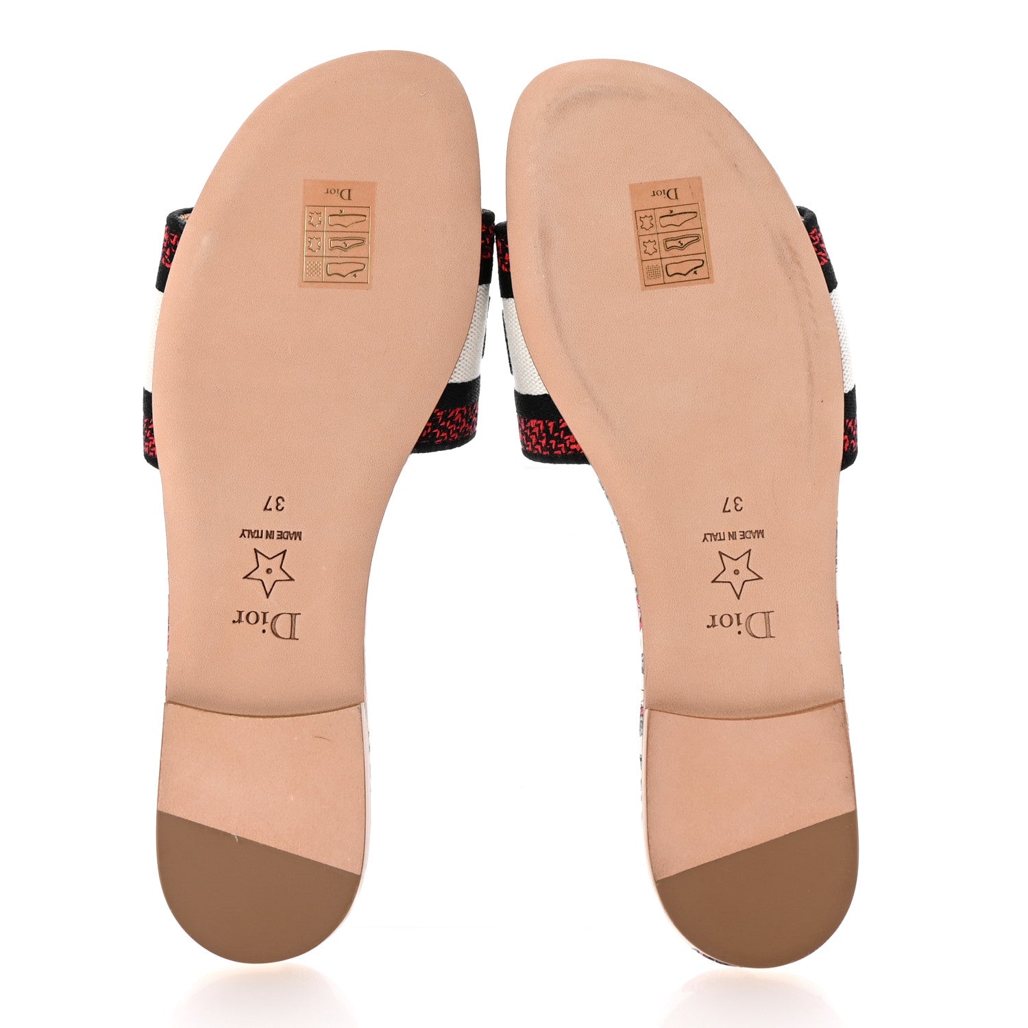 Christian Dior Canvas Embroidered Dioramour Dway Mules Slide Sandals 37 Multicolor 6 of 10