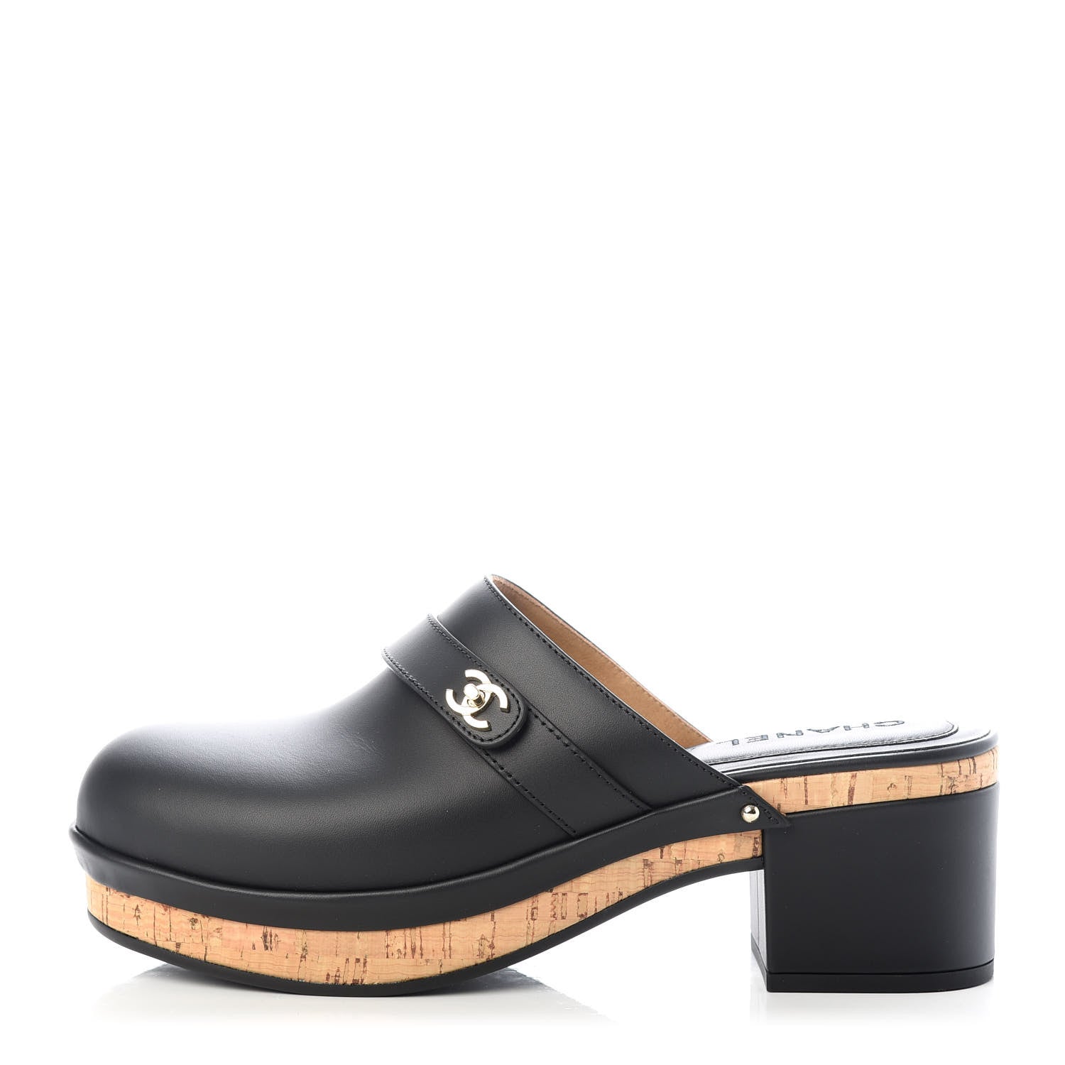 Chanel Calfskin CC Turn Lock Clogs 42 Black 1 of 9