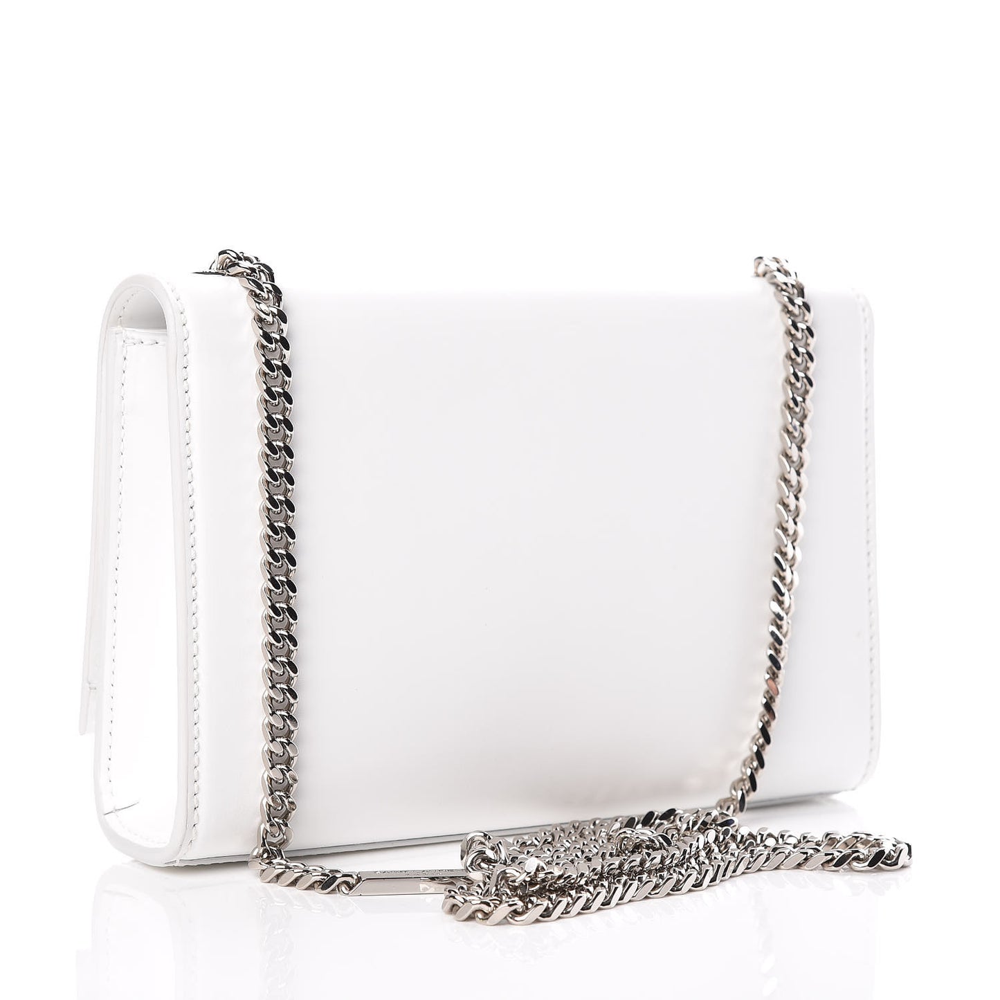 Smooth Calfskin Small Monogram Kate Satchel Optical White
