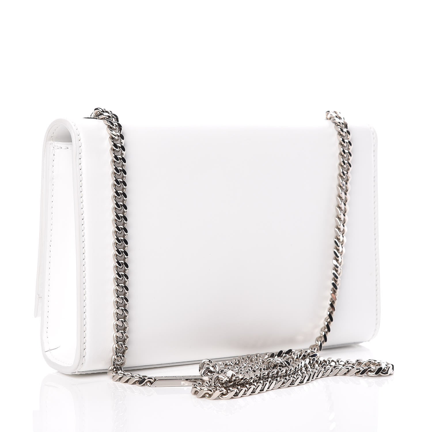 Saint Laurent Smooth Calfskin Small Monogram Kate Satchel Optical White 3 of 9