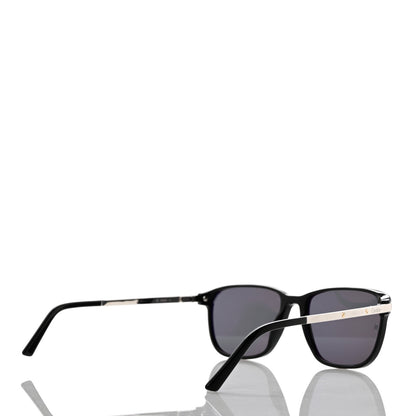 Cartier Acetate CT0075S Rectangular Sunglasses Black Silver Grey 4 of 8