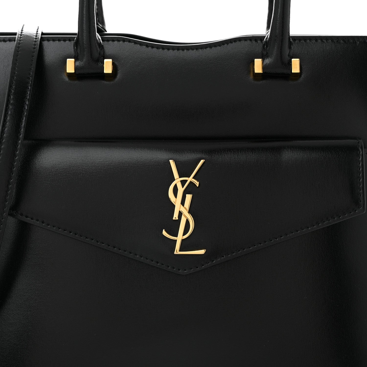 Saint Laurent Shiny Calfskin Small Uptown Tote Black 8 of 11
