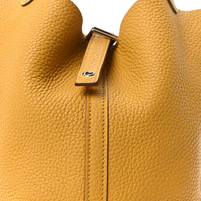Hermes Taurillon Clemence Picotin Lock 22 MM Jaune Ambre 8 of 10