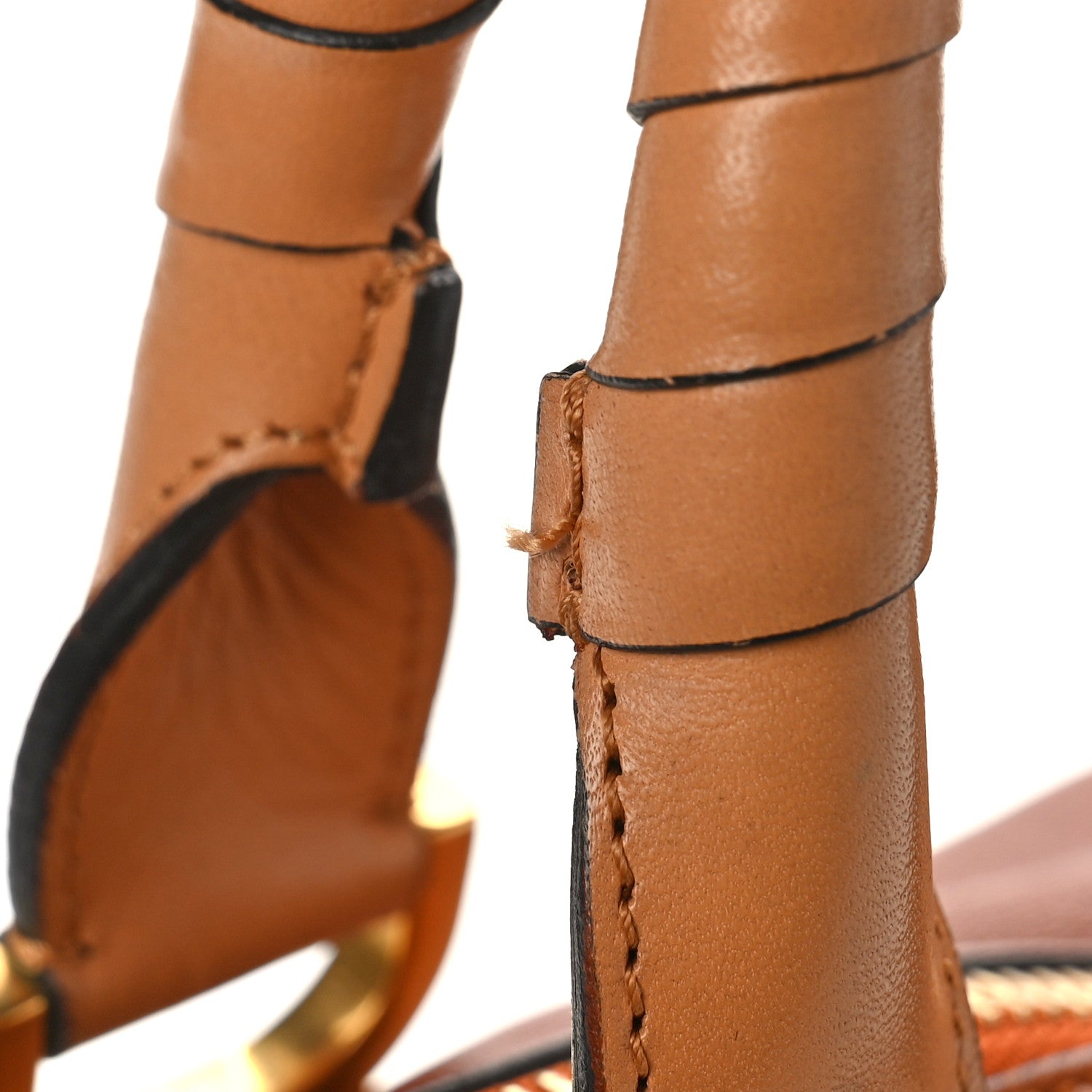 Chloe Calfskin Perforated Marcie Animation Satchel Brown 10 of 13