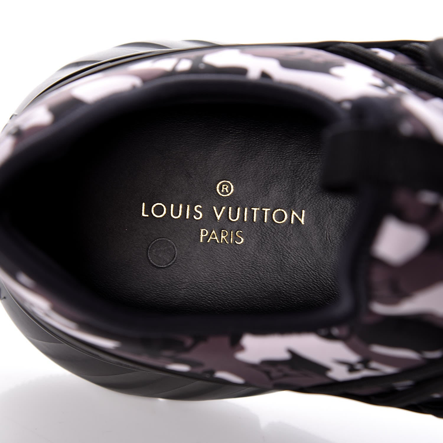 Louis Vuitton Neoprene Mesh Rubber Monogram Camo Fastlane Low Sneakers 13 Black 6 of 9