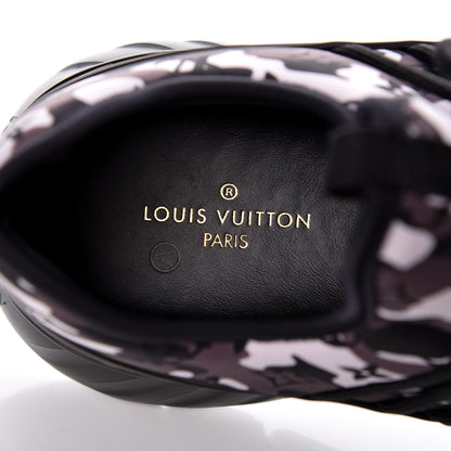Louis Vuitton Neoprene Mesh Rubber Monogram Camo Fastlane Low Sneakers 13 Black 6 of 9