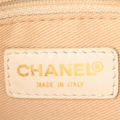 Chanel Canvas Calfskin CC Tote Black White 6 of 10