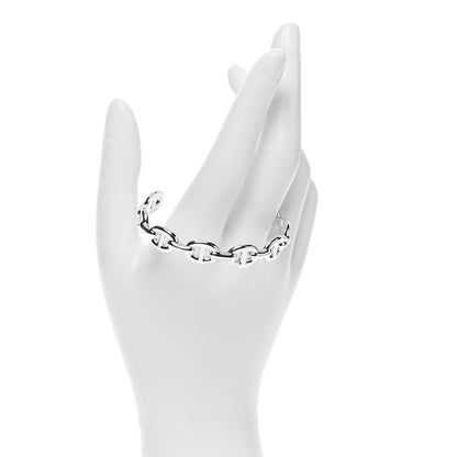 Hermes Sterling Silver MM Chaine d'Ancre Enchainee Cuff Bracelet ST 2 of 5