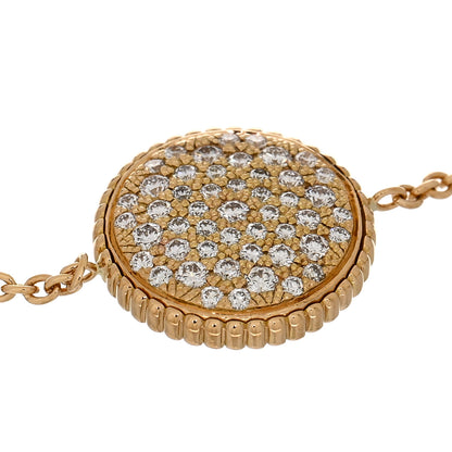 Christian Dior 18K Yellow Gold Pave Diamond Rose Des Vents Bracelet 4 of 5
