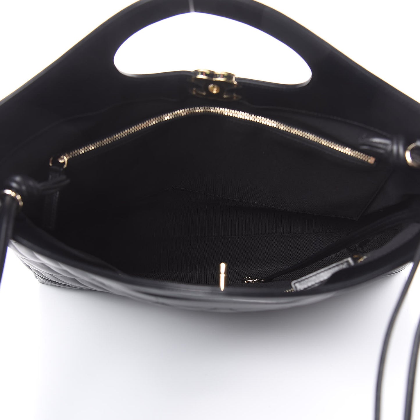 Lambskin Quilted Large 31 Shopping Bag Black