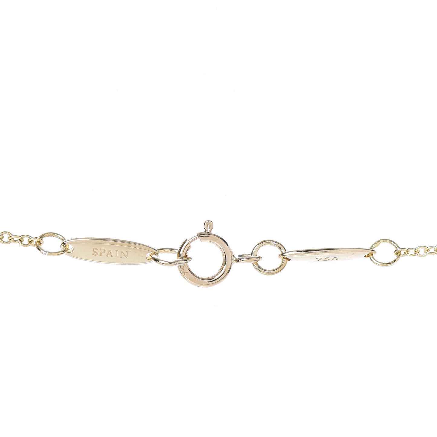 18K Yellow Gold 12mm Elsa Peretti Bean Pendant Necklace
