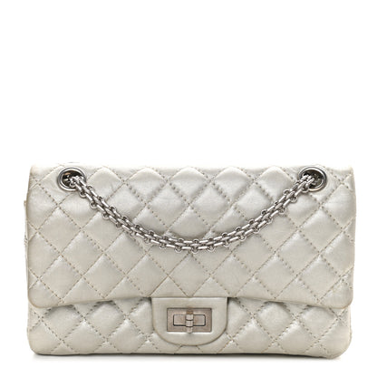 Chanel Metallic Lambskin Quilted 2.55 Reissue 225 Flap Silver 1 of 9