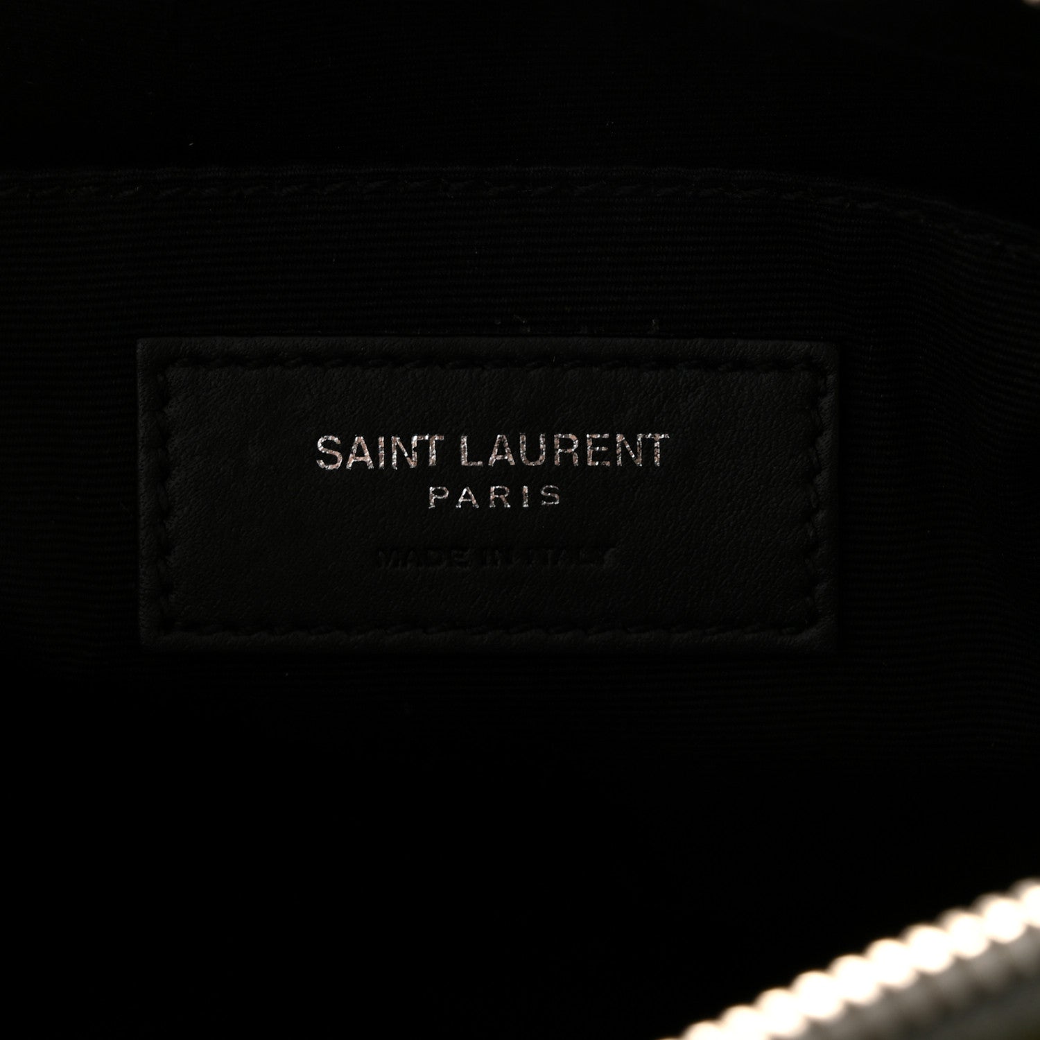 Saint Laurent Patent Calfskin Matelasse Monogram Lou Camera Bag Neon Yellow 6 of 11