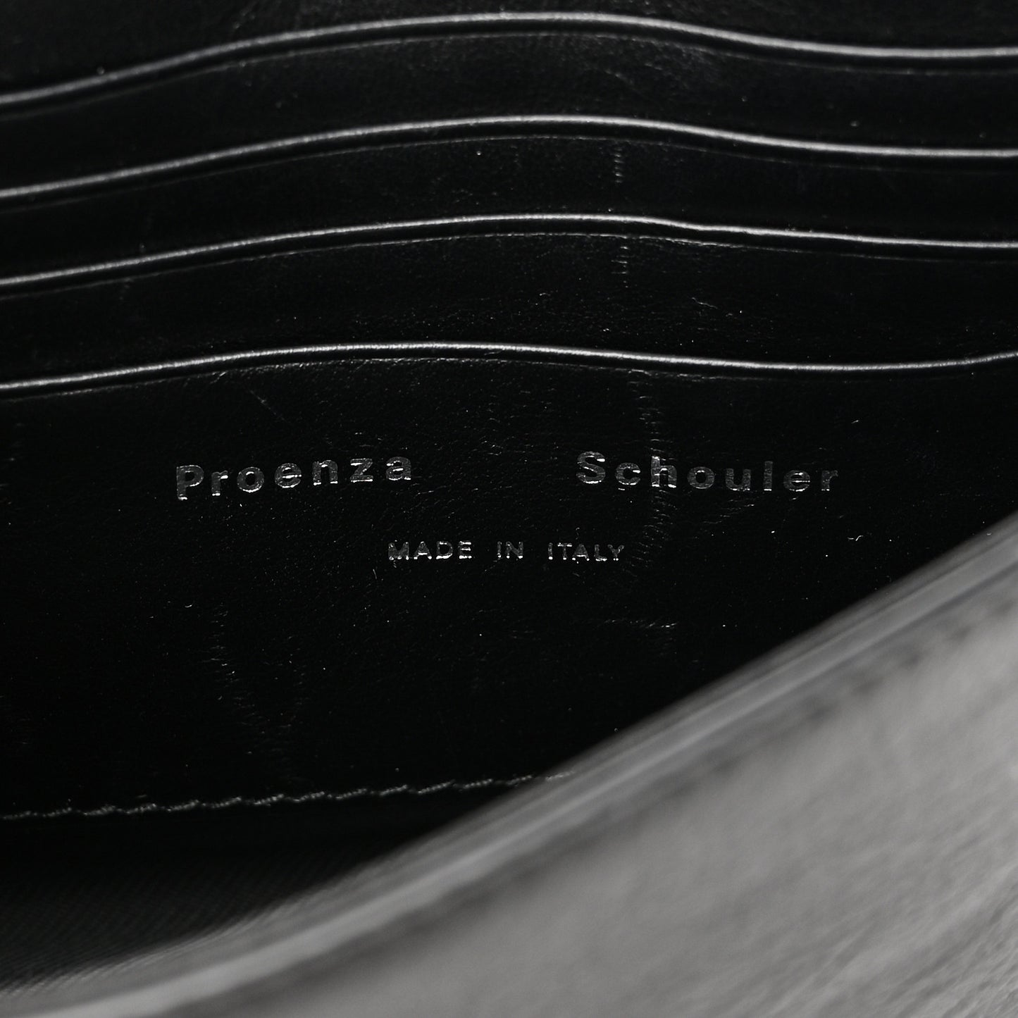 Calfskin PS11 Wallet With Strap Black