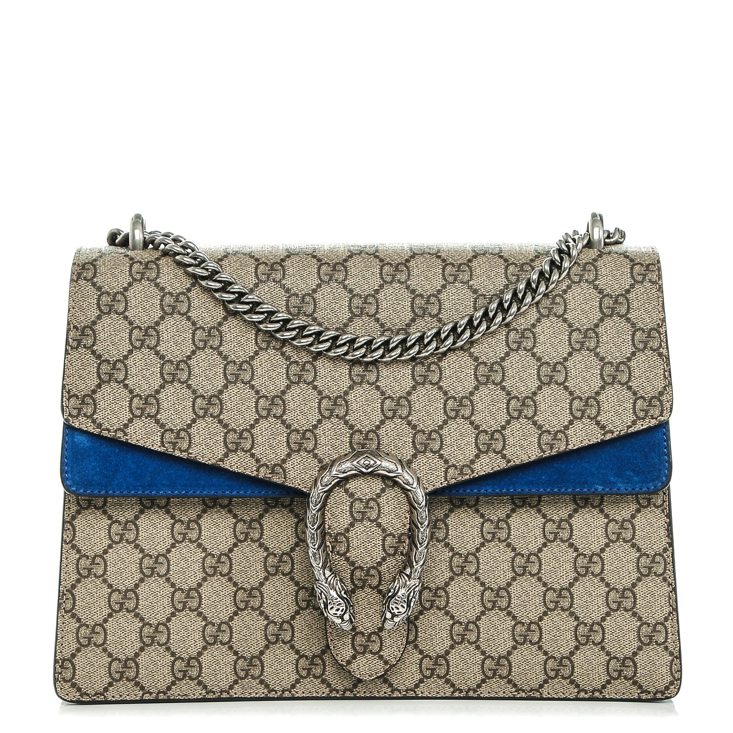 Gucci GG Supreme Monogram Medium Dionysus Shoulder Bag Blue 1 of 8