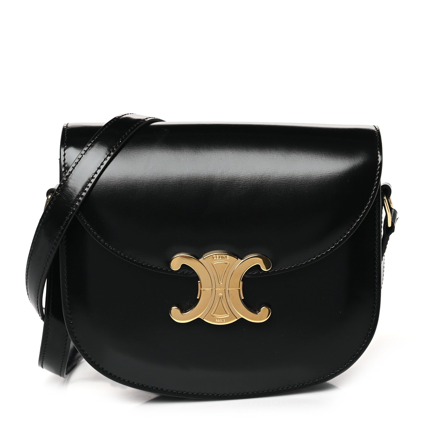 Shiny Calfskin Teen Besace Black