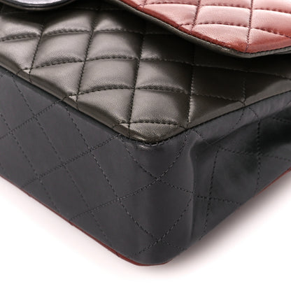 Chanel Lambskin Quilted Tri-Color Medium Double Flap Burgundy 11 of 11