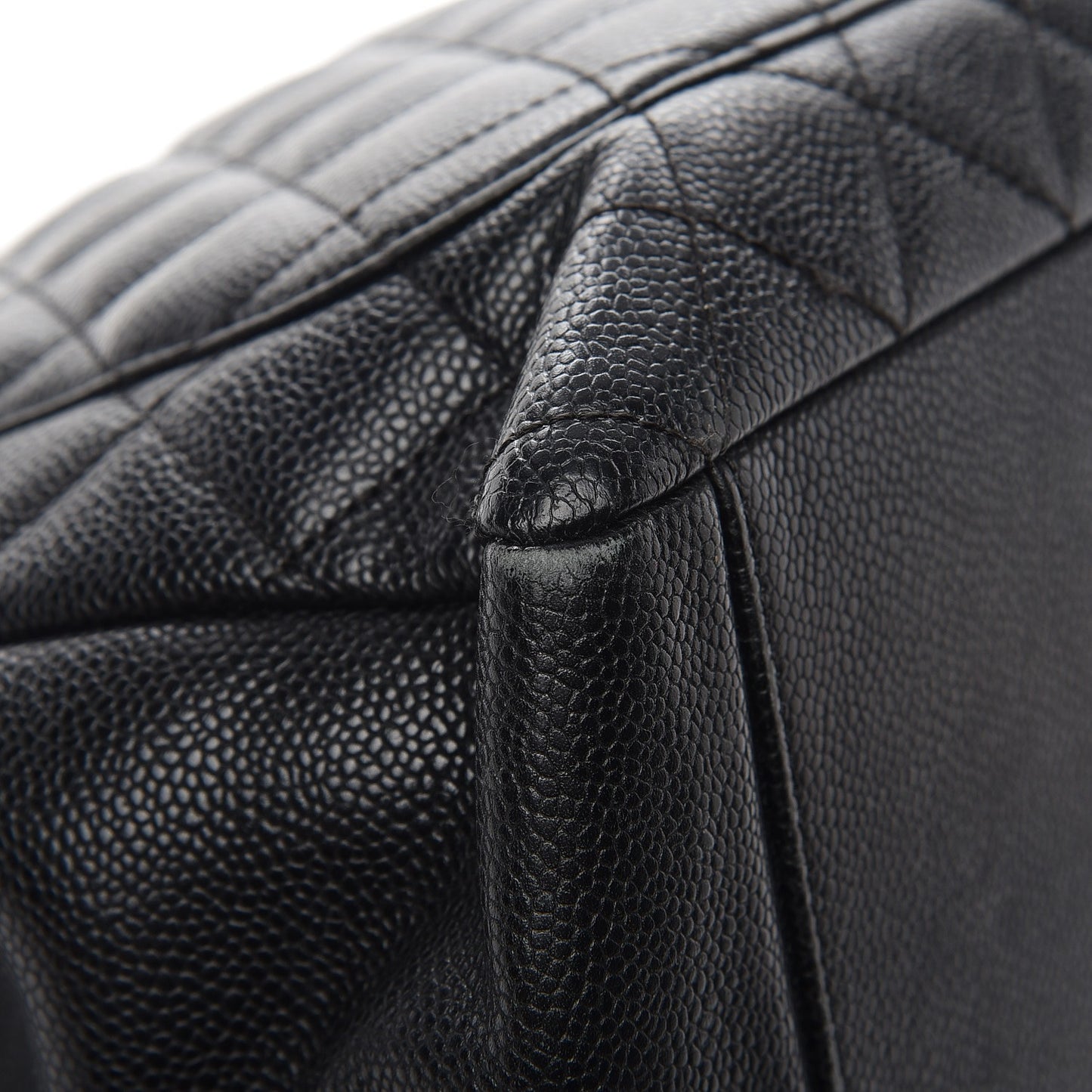 Caviar Quilted Grand Shopping Tote GST Black