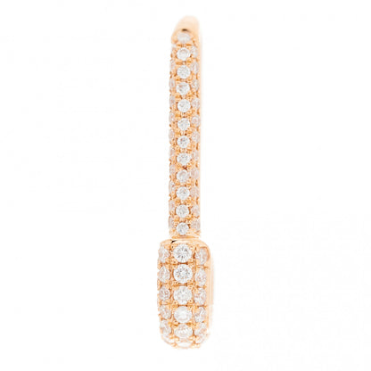 Anita Ko 18K Rose Gold Diamond Mini Safety Pin Earring 3 of 5