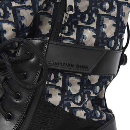 Christian Dior Oblique Smooth Calfskin Combat Boots 41 Beige Black 6 of 8
