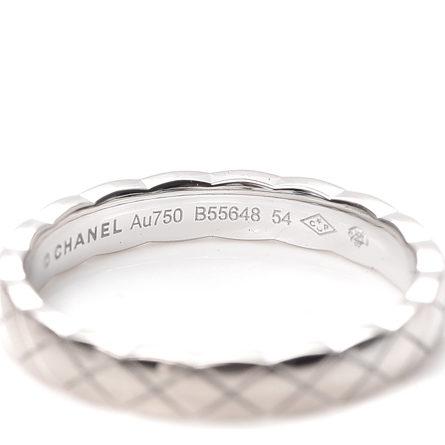 Chanel 18K White Gold Mini Coco Crush Ring 54 6.75 4 of 5