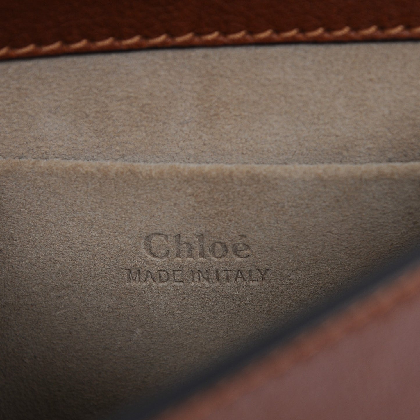Calfskin Suede Small Nile Bracelet Bag Caramel
