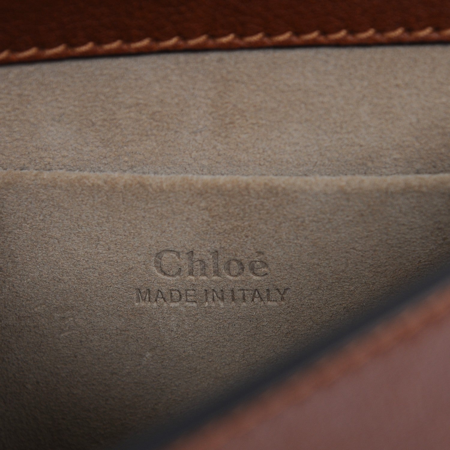 Chloe Calfskin Suede Small Nile Bracelet Bag Caramel 8 of 9