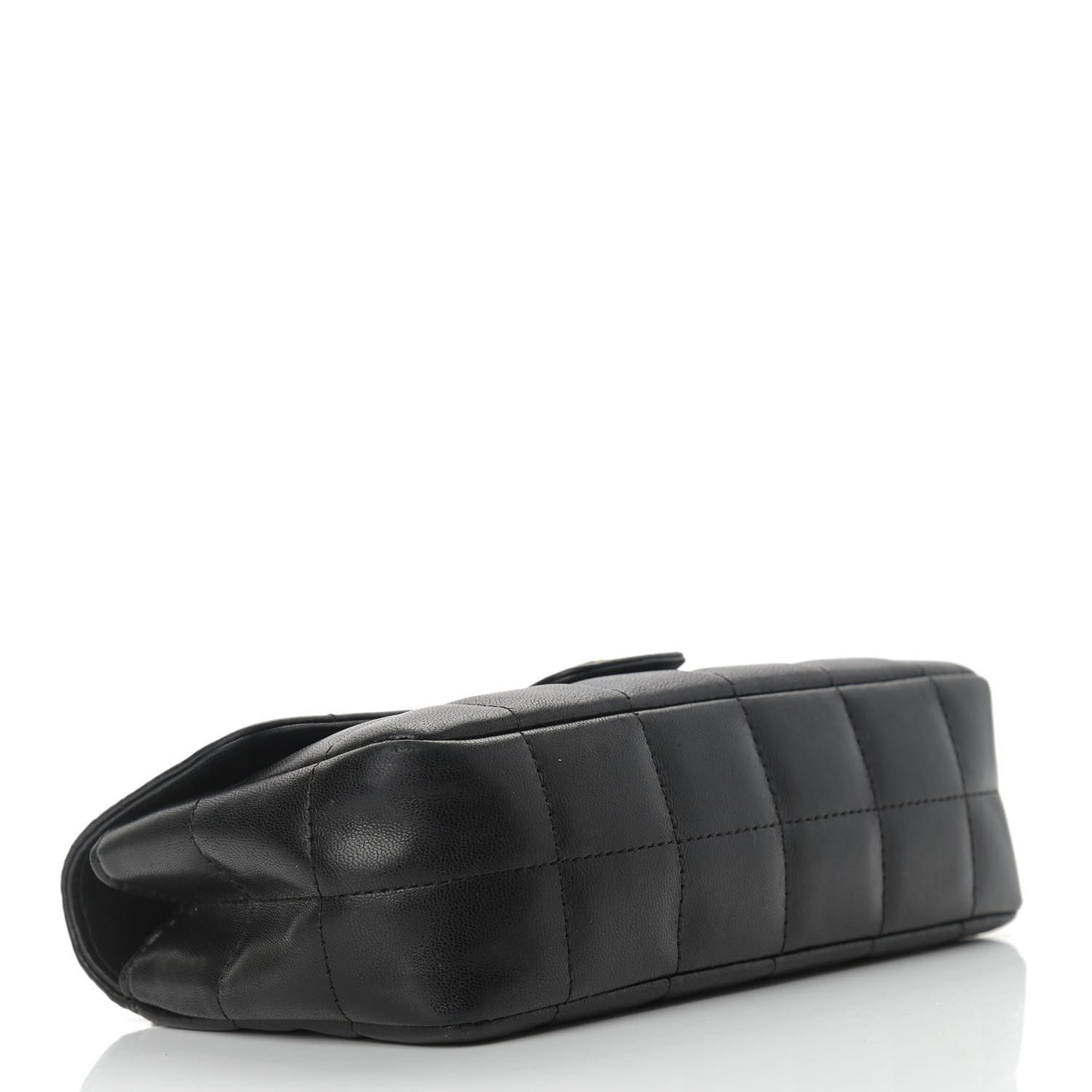 Lambskin Quilted Mini Chocolate Bar Flap Black