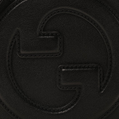 Gucci Sakai Be Green Calfskin Diagonal Stitched Blondie Top Handle Bag Black 8 of 10