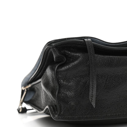 Prada Glace Calf Etiquette Flap Black Astrale 9 of 10