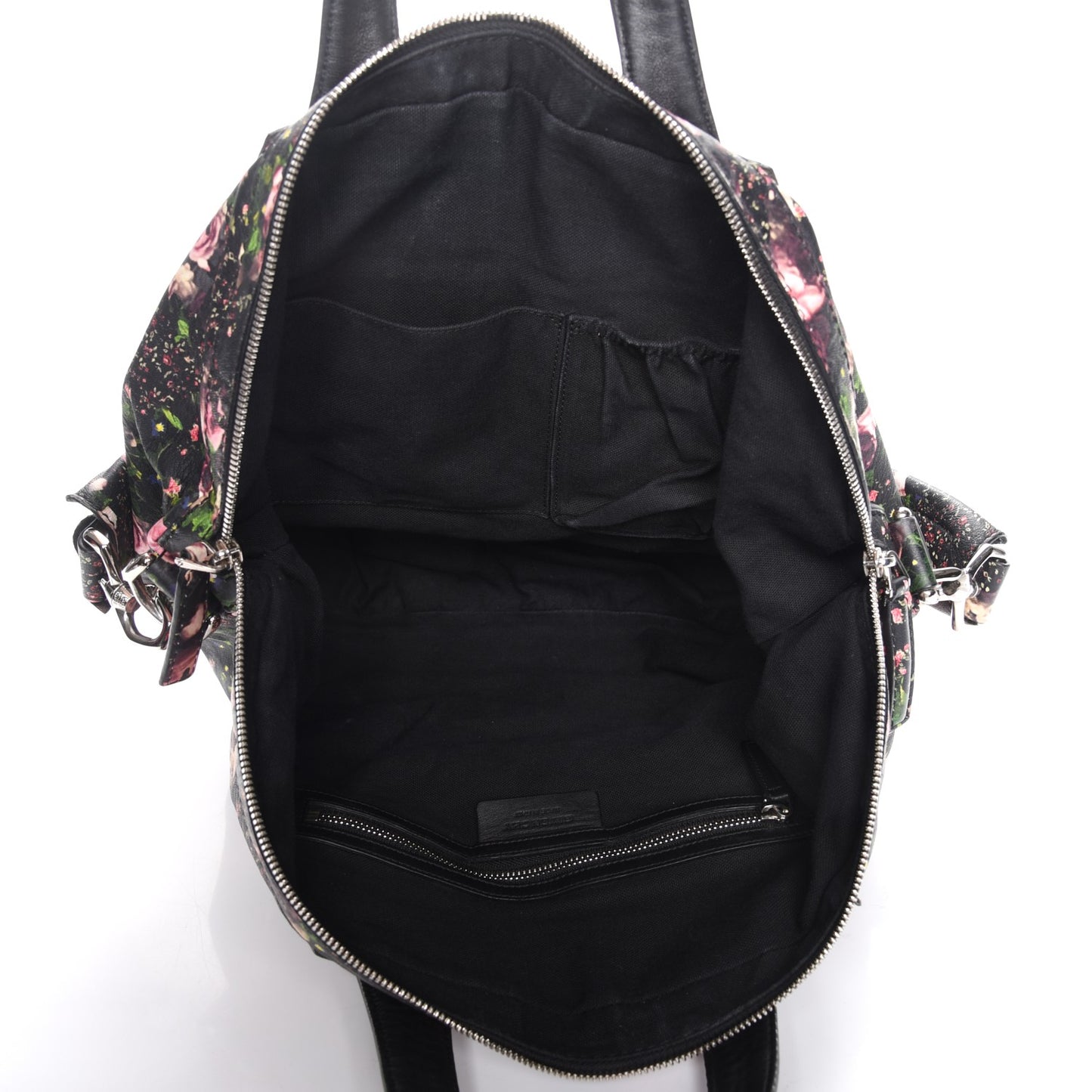 Lambskin Roses Camouflage Print Medium Nightingale Black