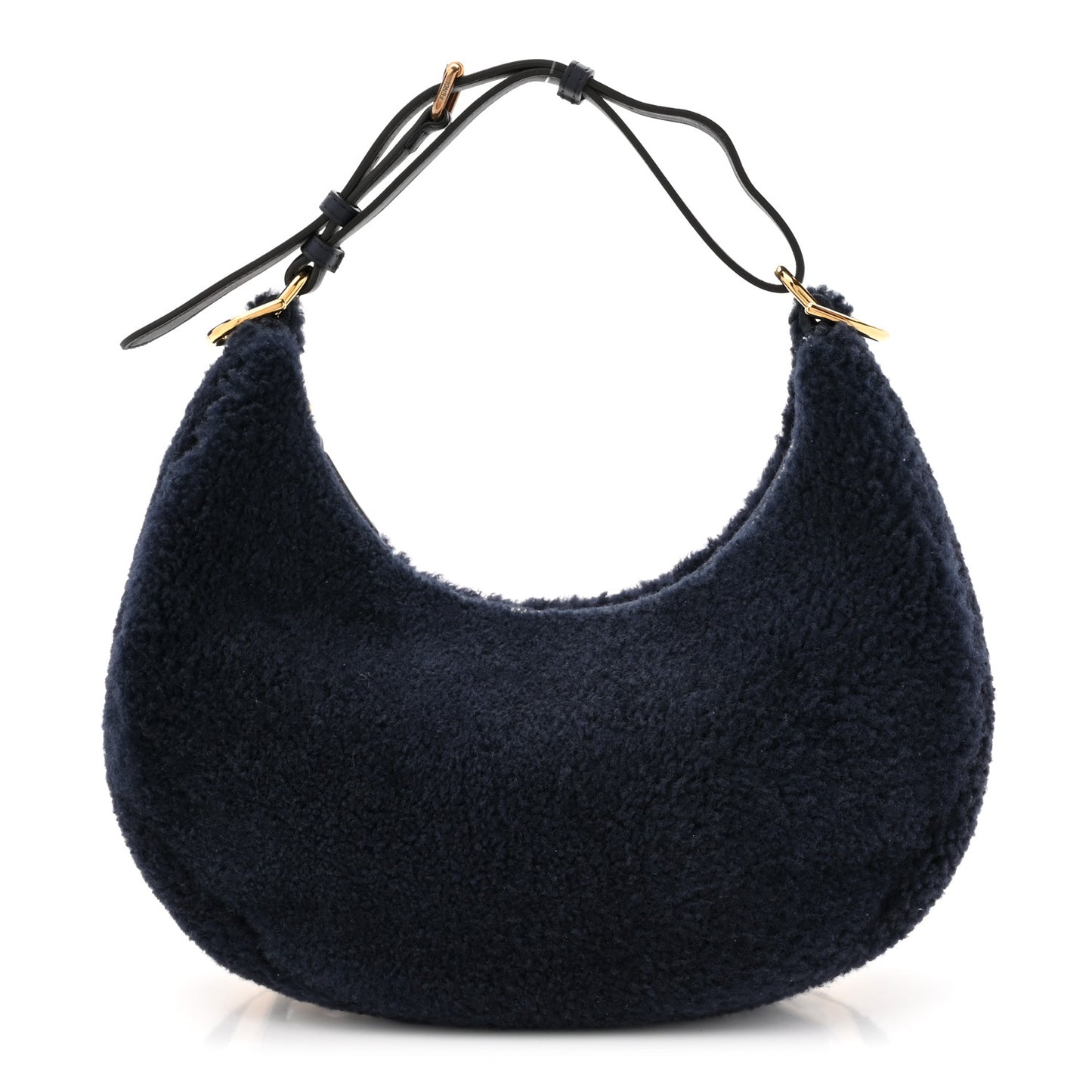 Sheep Fur Vitello Grace Small Fendigraphy Hobo Midnight