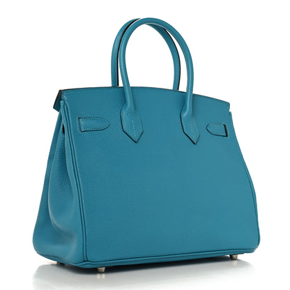 Hermes Chevre de Coromandel Birkin 30 Turquoise 3 of 13