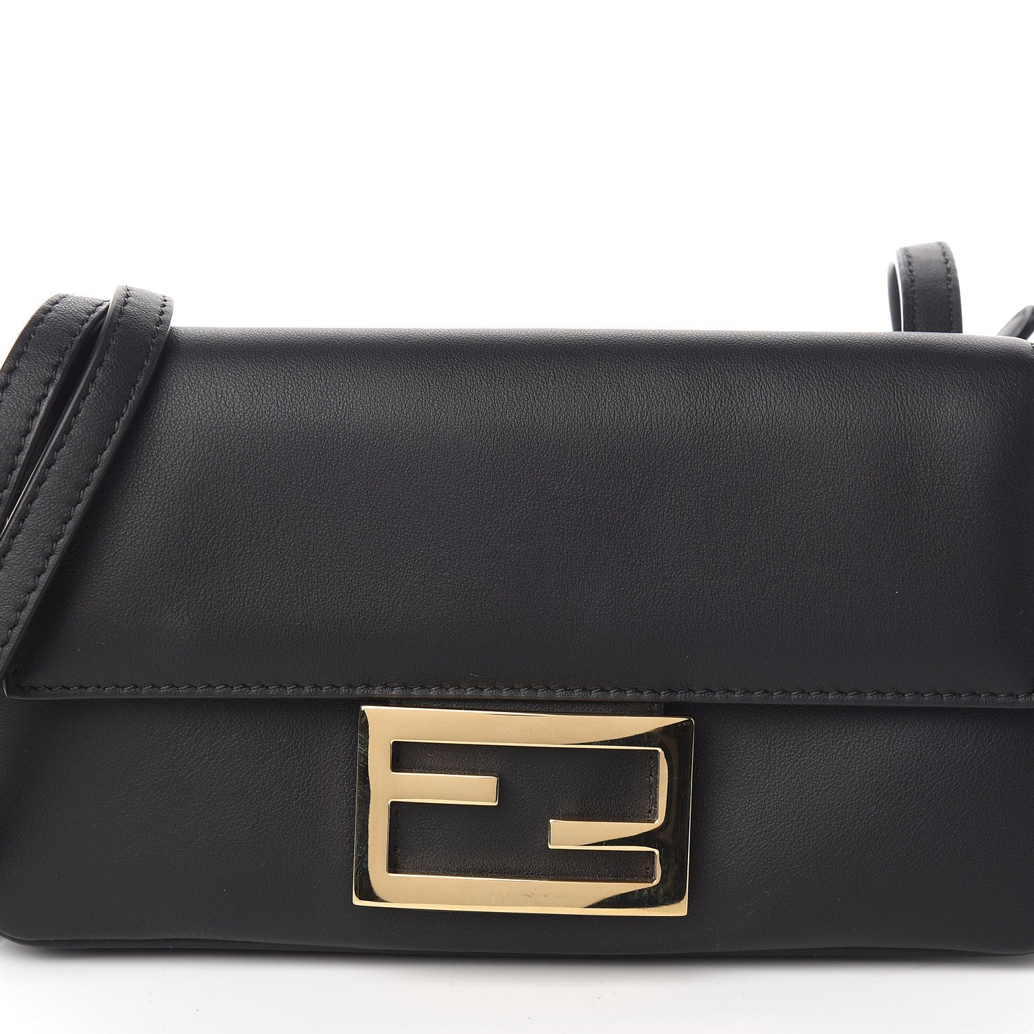 Fendi Vitello Grace Matte Duo Baguette Black 10 of 10