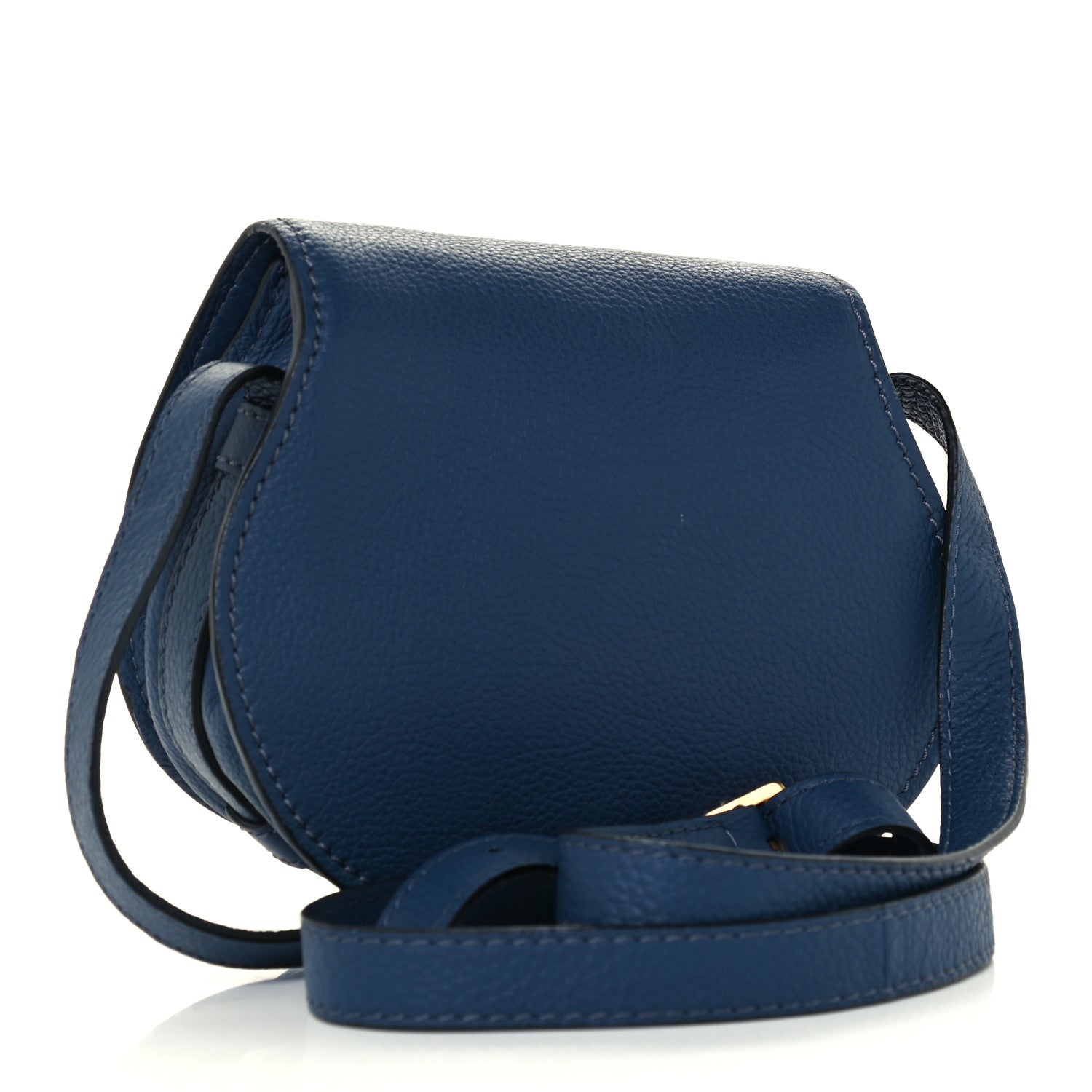 Chloe Calfskin Mini Marcie Round Crossbody Bag Royal Navy 3 of 11