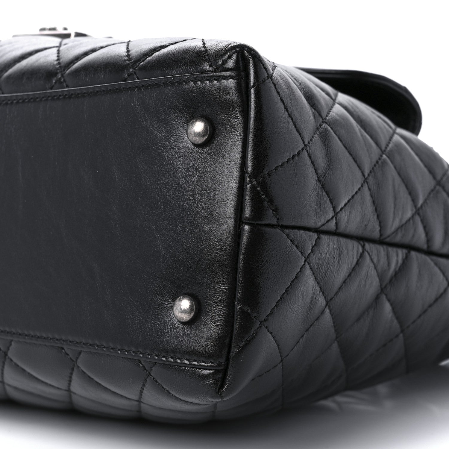 Chanel Aged Calfskin Quilted Mad About Quilting Hobo Black 9 of 9